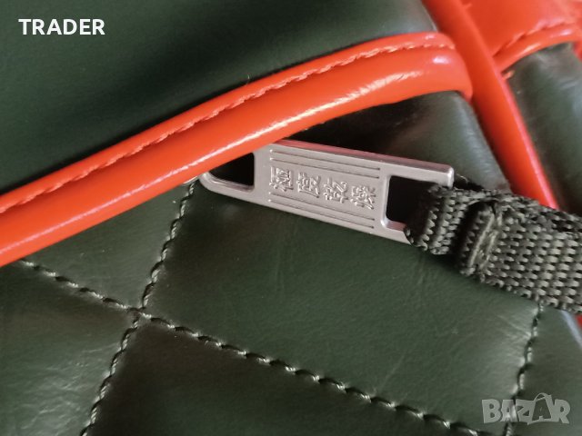 Оранжева зелена чанта с дълга дръжка и акцент от Superdry super dry JPN, снимка 10 - Чанти - 40815832