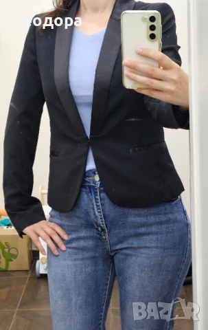 Дамско сако черно Stile Benetton , снимка 8 - Сака - 50571993