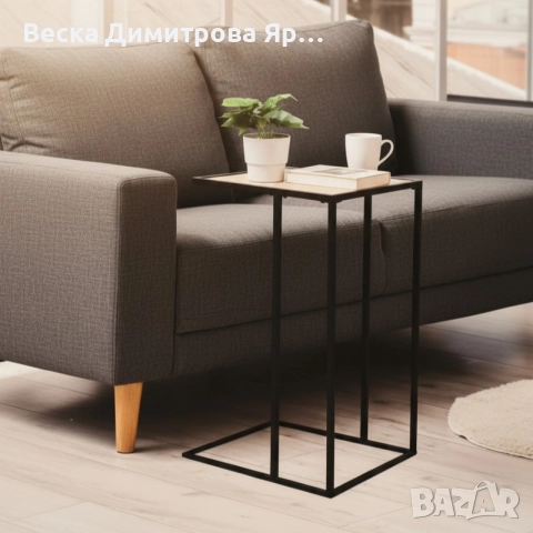 Компактна помощна масичка, която влиза под дивана – удобство на една ръка разстояние, снимка 4 - Маси - 52684921