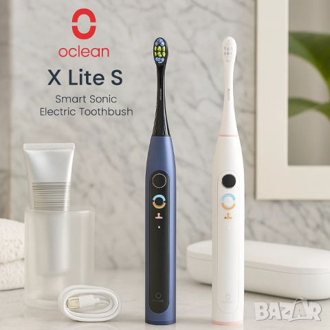 Електрическа четка за зъби Oclean X Lite 20 Set, 1бp накрайник, 5 режима, Калъф, снимка 9 - Друга електроника - 51947962