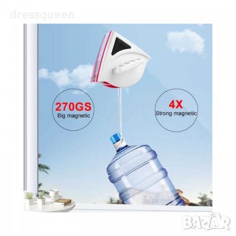 2636 Уред за почистване на прозорци с магнит, снимка 6 - Други стоки за дома - 37386301