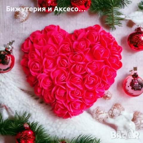 Подаръчни сърца от декоративни рози, снимка 3 - Романтични подаръци - 28209551