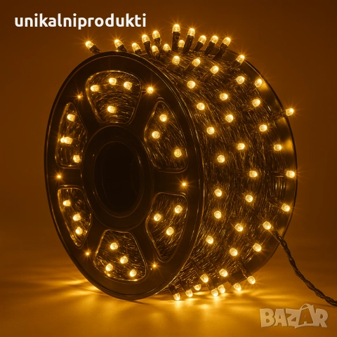 100м коледни външни лампички многоцветна LED светлина с 3500 мини диода , снимка 2 - Декорация за дома - 52666568