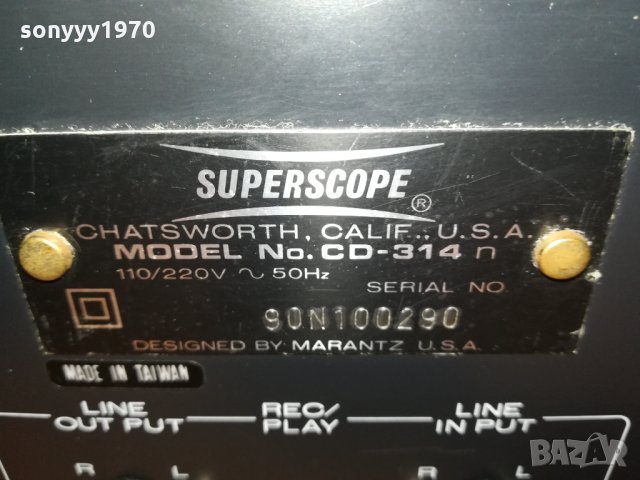 SUPERSCOPE BY MARANTZ CD-314N DECK-ВНОС SWISS 2112212002, снимка 13 - Декове - 35212574