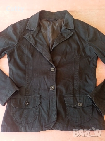 Дамско черно сако , снимка 2 - Сака - 48253677