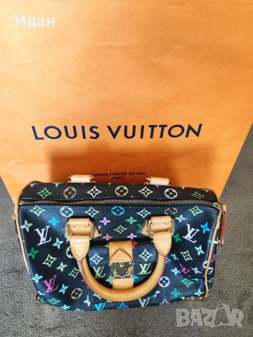 Оригиналнa чанта Louis Vuitton monogram multicolour speedy 30 black, снимка 9 - Чанти - 37917857