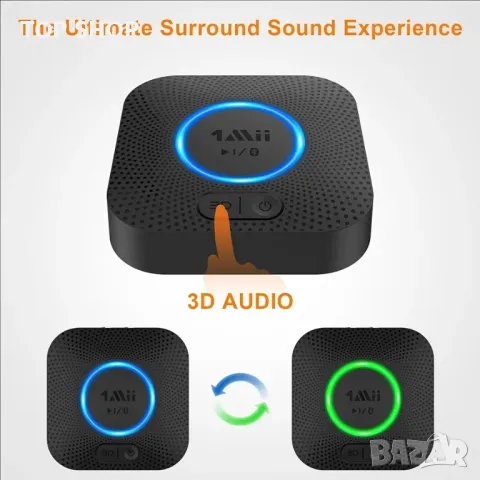 1Mii B06 Plus Bluetooth приемник, HIFI безжичен аудио адаптер, Bluetooth 5.0, снимка 5 - Слушалки и портативни колонки - 48793164