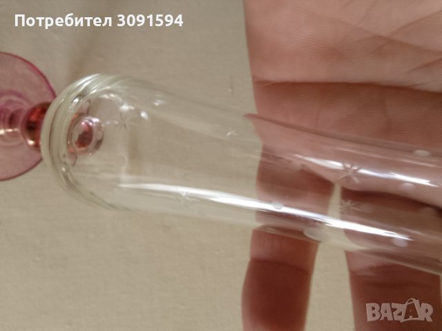  Стилна ваза от кристално стъкло  Размер 24см, снимка 3 - Антикварни и старинни предмети - 43582240