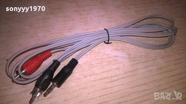 чинч/жак 3.5мм-стерео кабел-1.55м-внос швеицария, снимка 1 - Други - 26556234