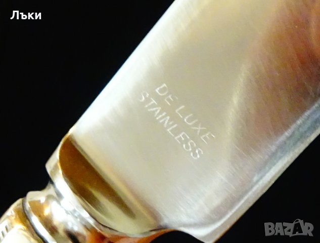 Английски посребрен нож орнаменти,маркиран. , снимка 5 - Антикварни и старинни предмети - 26539230