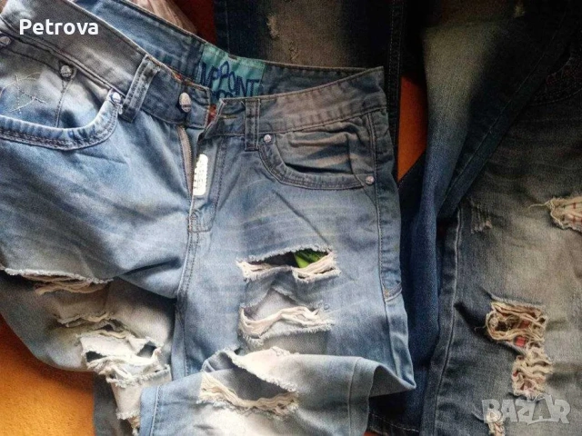 Дънки -къси и дълги -С + подарък, снимка 8 - Дънки - 53559374