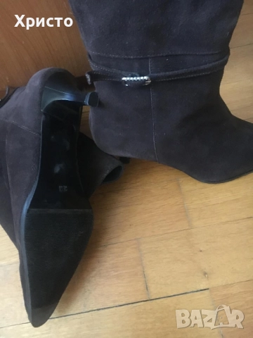 Дамски велурени ботуши , снимка 3 - Дамски ботуши - 52402542