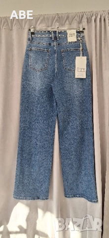 Широки дънки с капси, снимка 4 - Дънки - 52199271