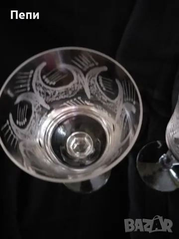 Елегантни кристални чаши 2 бр., снимка 4 - Чаши - 48251611