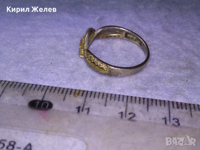 ВЕЛИКОЛЕПЕН СТАР СРЕБЪРЕН СКЪПОЦЕНЕН АРТ НУВО ПРЪСТЕН ВИСОКА ПРОБА СРЕБРО МАЙСТОРКА ИЗРАБОТКА 40546, снимка 7 - Антикварни и старинни предмети - 43318135
