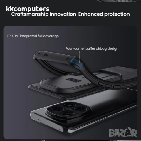 Xiaomi Redmi Note 14 Pro+ 5G Удароустойчив NILLKIN CamShield Калъф и Протектор, снимка 8 - Калъфи, кейсове - 50906452