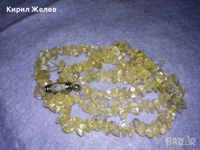 СТАРО СКЪПОЦЕННО ИСКРЯЩО РЕТРО АРТ КОЛИЕ НАТУРАЛЕН ПЛАНИНСКИ КРИСТАЛ РЪЧНО НИЗАН НАКИТ 34637, снимка 7 - Антикварни и старинни предмети - 39201584