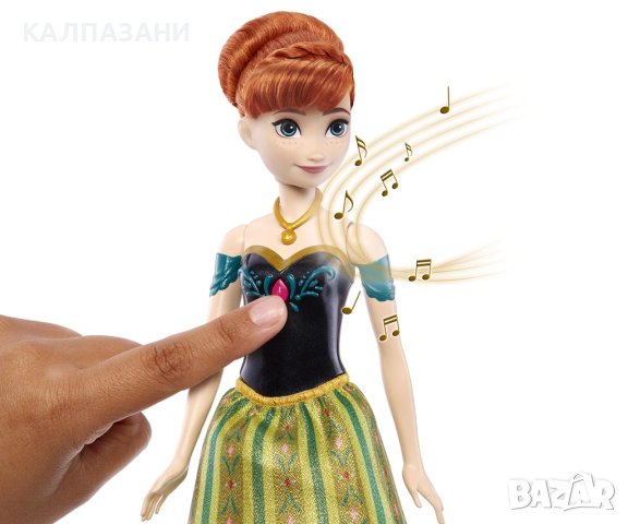 Кукла Disney Princess - Замръзналото кралство: Пееща Анна HLW56, снимка 3 - Кукли - 43251853