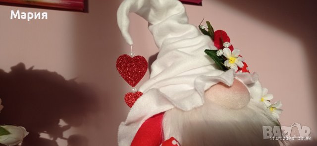 Валентински гном, снимка 7 - Декорация за дома - 43756542