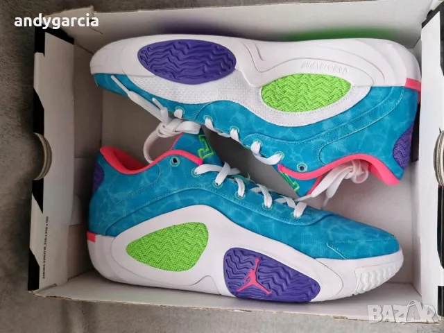  Nike Air Jordan Tatum 2 GPX Hyper Jade 45.5 номер 29.5см стелка чисто нови в кутия , снимка 7 - Маратонки - 49869729