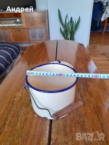 Стара емайлирана котленка #13, снимка 6 - Други ценни предмети - 49103122