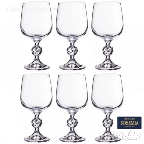 Комплект от 6 броя чаши за бяло вино Bohemia Sterna, 230 мл
