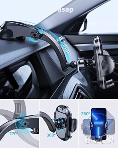 Нов Мощен държач за телефон за автомобила кола / iPhone и Samsung, снимка 4 - Аксесоари и консумативи - 43126331