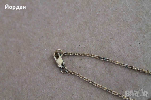 Сребърно колие с позлата /камъните са топаз и кварц/, снимка 2 - Колиета, медальони, синджири - 50772233