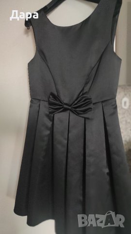 Официална черна сатенена рокля , снимка 5 - Рокли - 37608732
