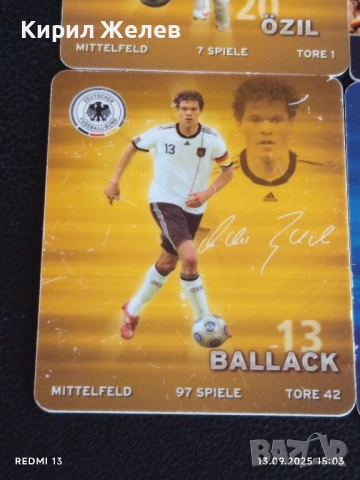 Колекционерски картички на футболисти ШВАЙНЩАЙГЕР,БАЛАК, ФИЛИП ЛАН, ЙОАКИМ ЛЬОВ 50997, снимка 5 - Колекции - 51701267