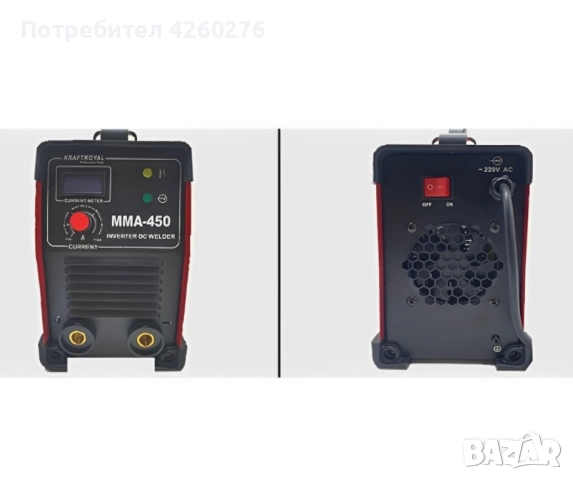 Инверторен електрожен 450А KRAFT ROYAL водоустойчив, снимка 3 - Други машини и части - 52104381