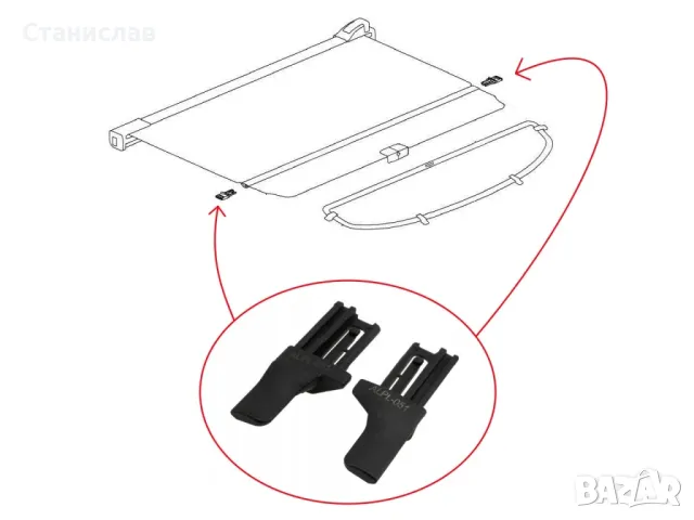 Opel Astra J Sports Tourer Водачи за щора на багажник, снимка 5 - Части - 50388901