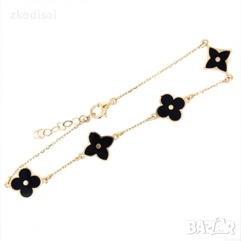 Златна дамска гривна Vuitton 3,09гр. 18,0см. 14кр. проба:585 модел:33782-3, снимка 2 - Гривни - 51522279