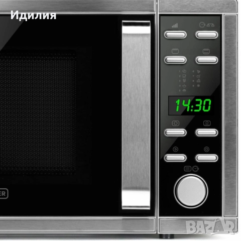 Микровълнова с грил и конвекция Black+Decker BXMZ900E – 25L, 900W, автоматични програми, снимка 2 - Микровълнови - 51723210