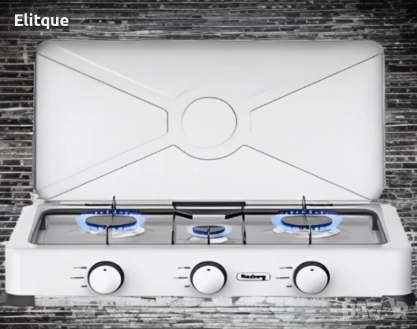 Троен газов котлон с капак Rosberg, 30mbar 2x2.2kWh+1x1kWh, снимка 4 - Котлони - 52860786