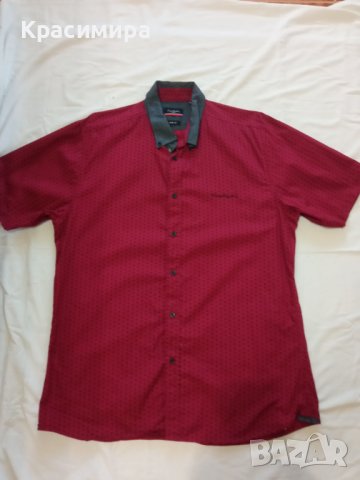 Тъмно червена риза pierre cardin - ХЛ