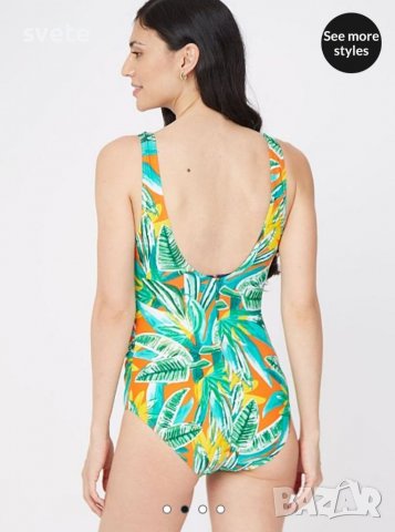 НОВО Бански за бременни с тропически принт, снимка 4 - Бански костюми - 37246462