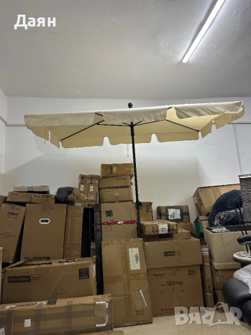 Правоъгълен градински чадър 200х125см, регулируема височина , снимка 9 - Градински мебели, декорация  - 51936625