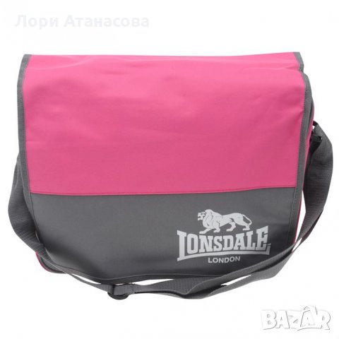 Свежа спортна  чанта " Lonsdale "в сиво и розово,внос от Англия 