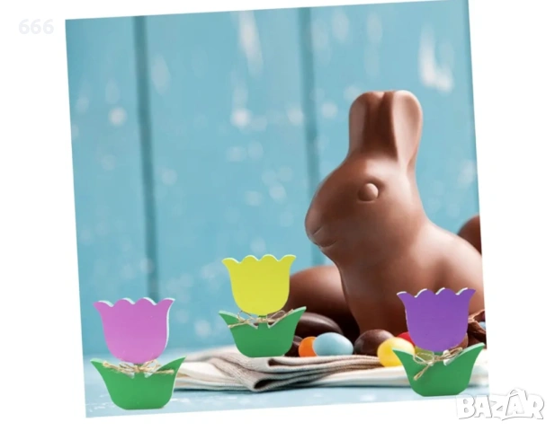 5 бр. дървени фигурки с цветен дизайн, снимка 2 - Други стоки за дома - 53576261