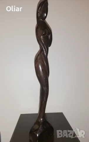 Много елегантна, фина и красива статуетка на жена. Дърво., снимка 4 - Статуетки - 48106380