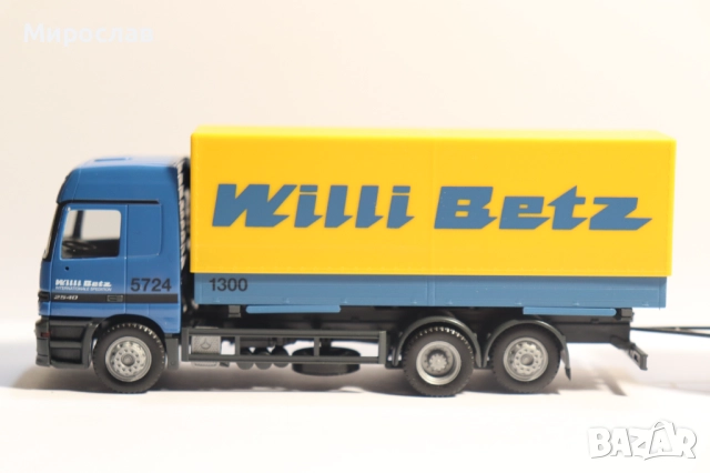 HERPA H0 1/87 MERCEDES BENZ ACTROS WILLI BETZ КАМИОН МОДЕЛ, снимка 2 - Колекции - 51745986