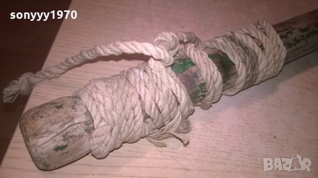 АНТИК-ЯКА КУКА ЗА РИБА С ДЪРВЕН ПРЪТ-82Х16СМ, снимка 5 - Колекции - 28176831