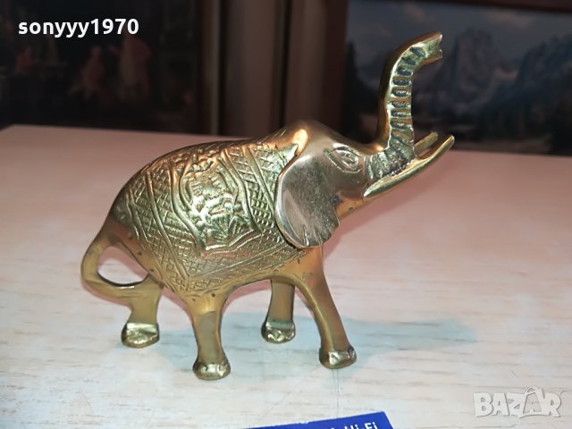 СЛОН-МЕД/МЕСИНГ-ВНОС ХОЛАНДИЯ-10Х9Х5СМ, снимка 6 - Колекции - 28713193