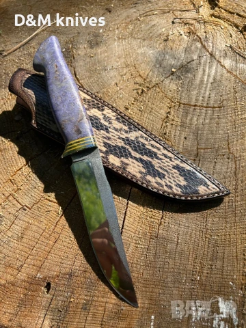 Ръчно изработен нож от стомана N690, снимка 3 - Ножове - 51355354