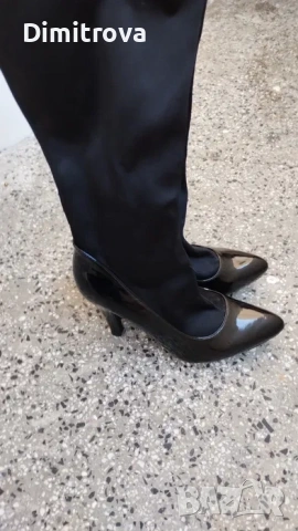 Дамски официални ботуши на ток