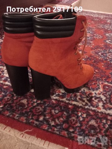 обувки на висок ток, оранжеви, снимка 3 - Дамски обувки на ток - 43092414