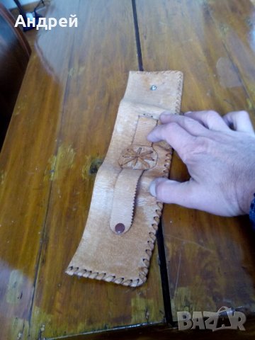 Стар кожен портфейл,портмоне #4, снимка 5 - Антикварни и старинни предмети - 27452854