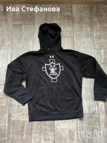 Under Armour унисекс модел  оригинален черно ново худи блуза спотно горнище с качулка , снимка 4 - Суичъри - 48991941
