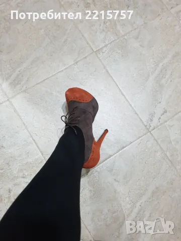 НОВИ обувки от естествен велур., снимка 7 - Дамски обувки на ток - 40803019